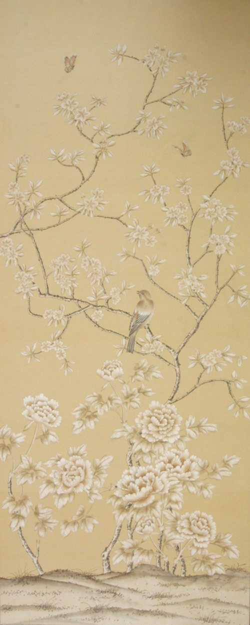 Hand Painted Silk Wall Coverings in Singapore | Just Anthony