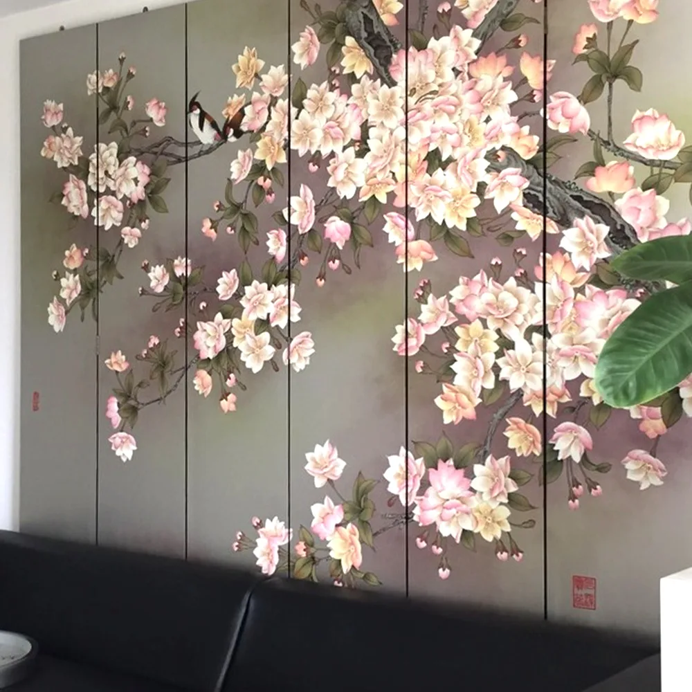 A 6-panel Li Hua Chinese screen