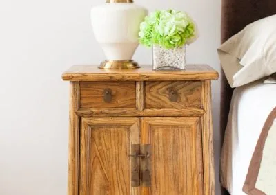 Weathered Elm bedside table