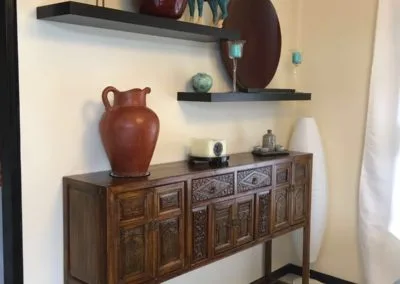 An old carved slim console from Fujian province