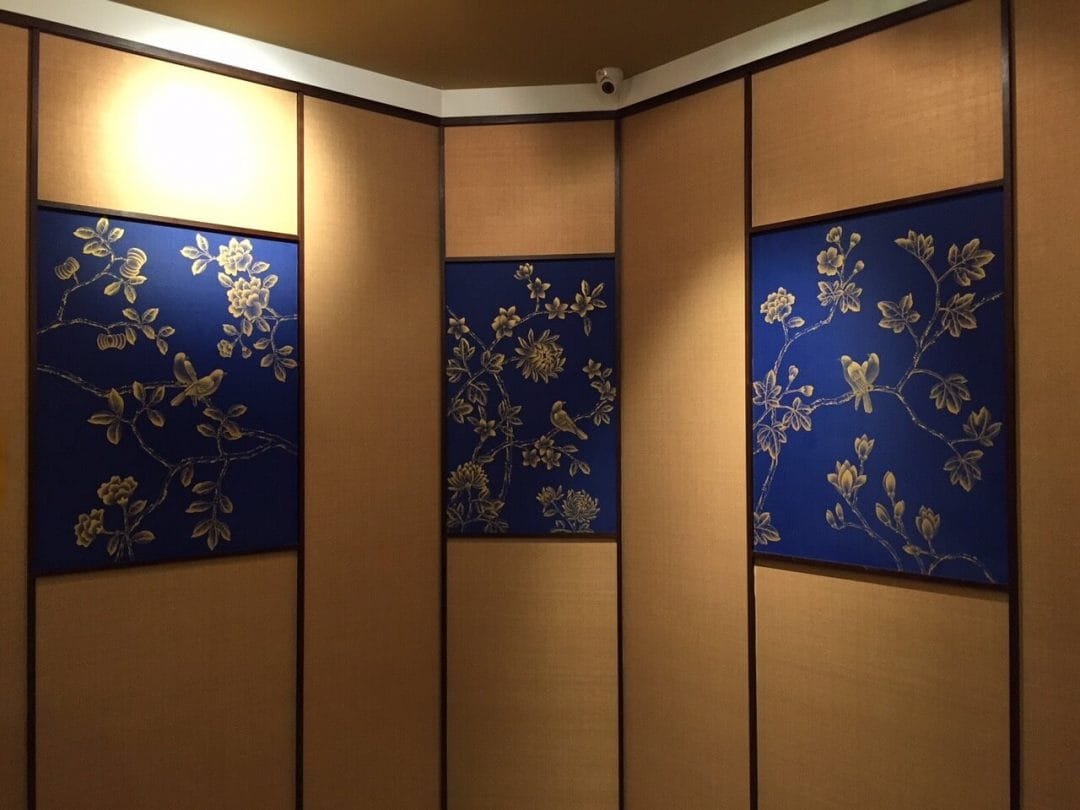 Hand Painted Silk Wall Coverings in Singapore Just Anthony