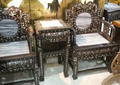 chinese marble chair