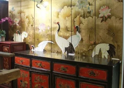 chinese Gold crane screen