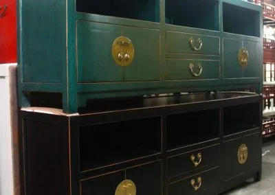 antique TV sideboard