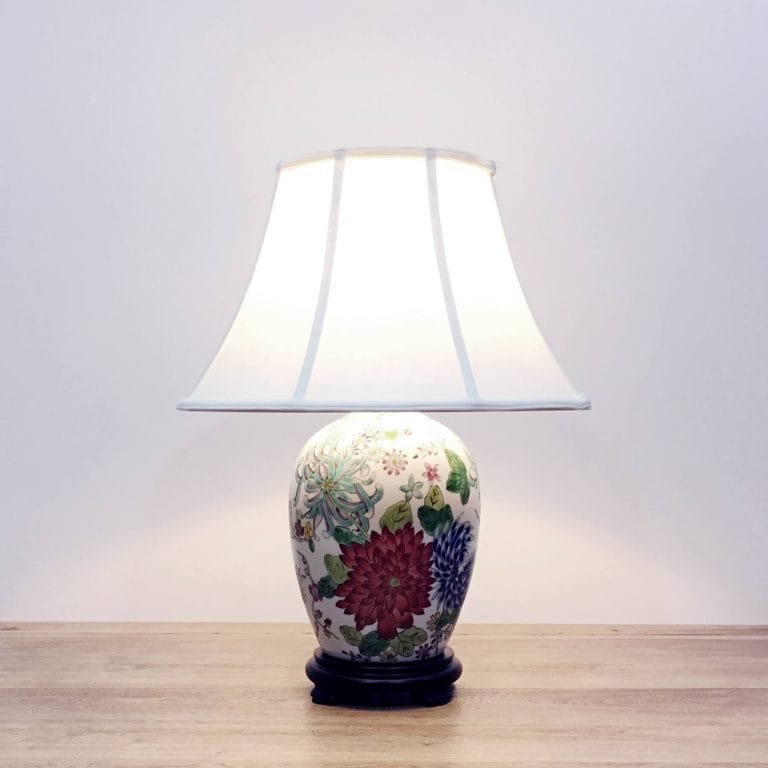 83.01.04.0066 Round ceramic table lamp with metal base Just Anthony