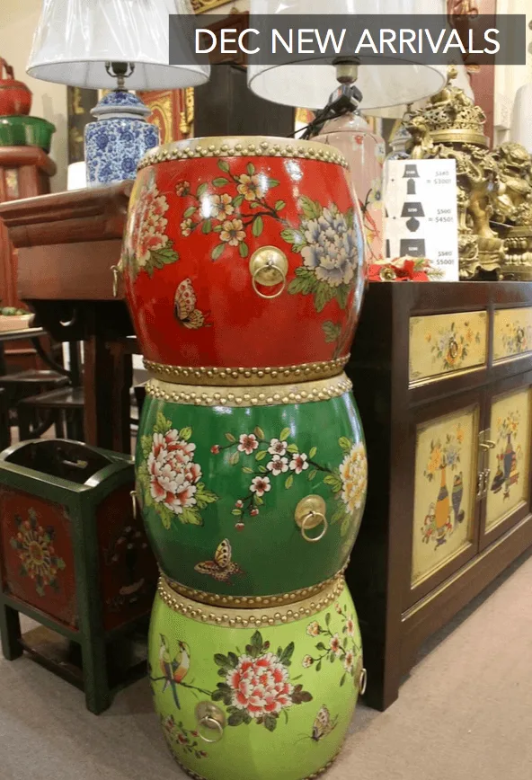 Painted chinese drums