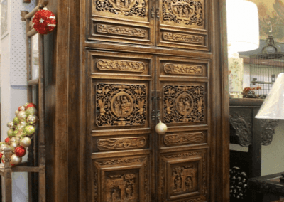 Chinese cabinet with carved doors