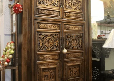 Chinese cabinet with carved doors