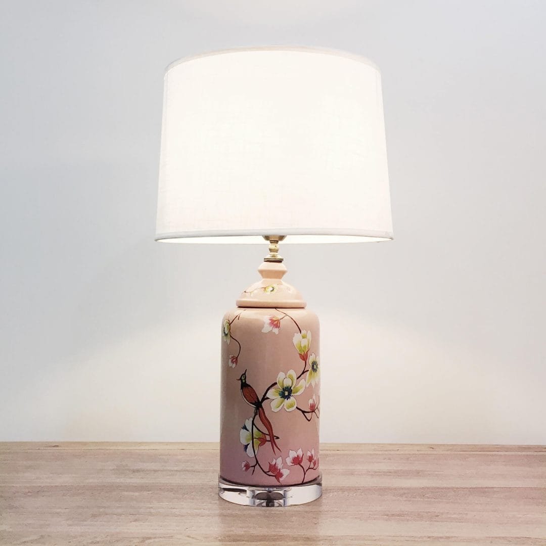 83.01.04.0066 Round ceramic table lamp with metal base Just Anthony