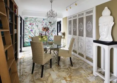 Chinese carved screen divider