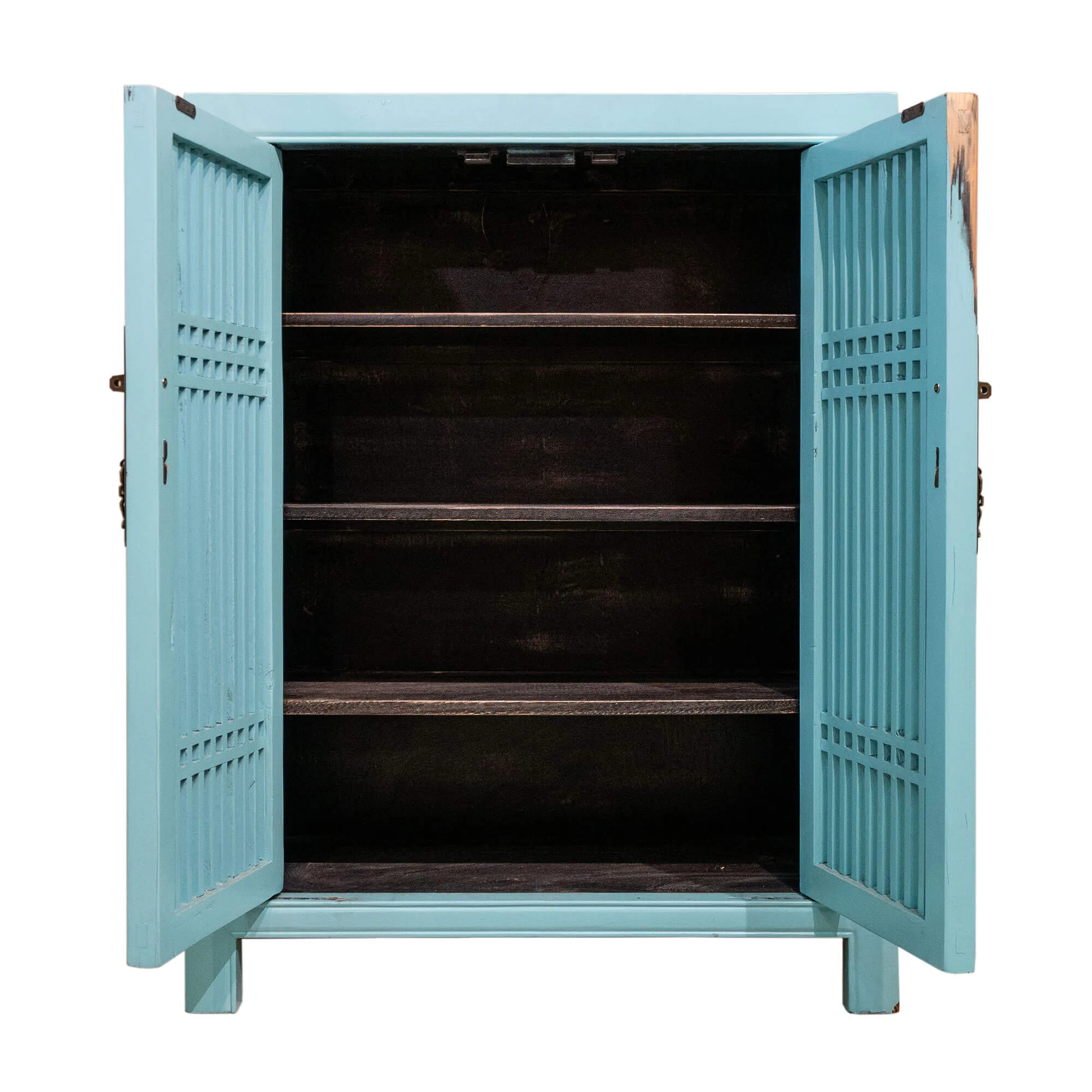 Wooden spindle cabinet with double doors - Image 26