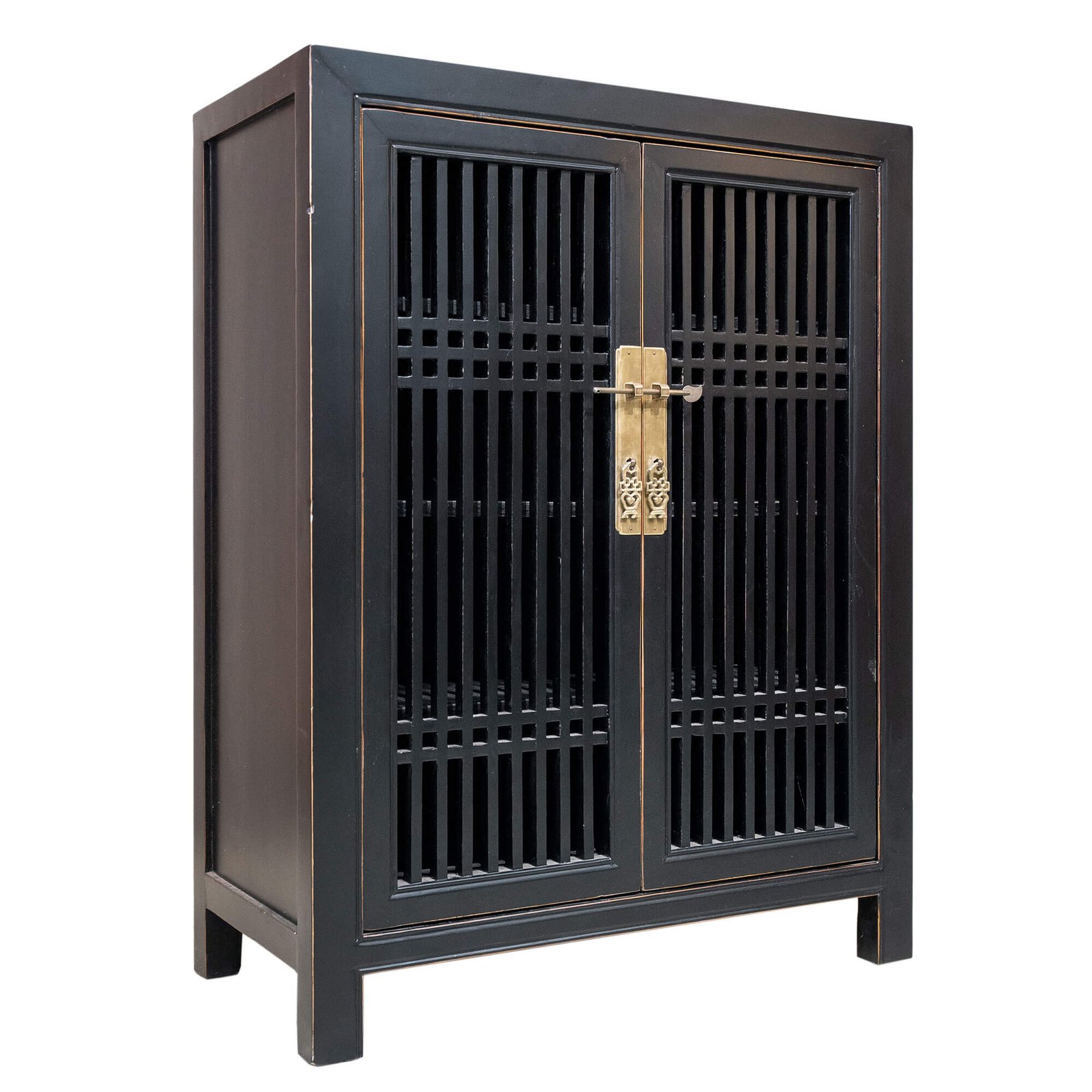 Chinese cabinet spindle door in black
