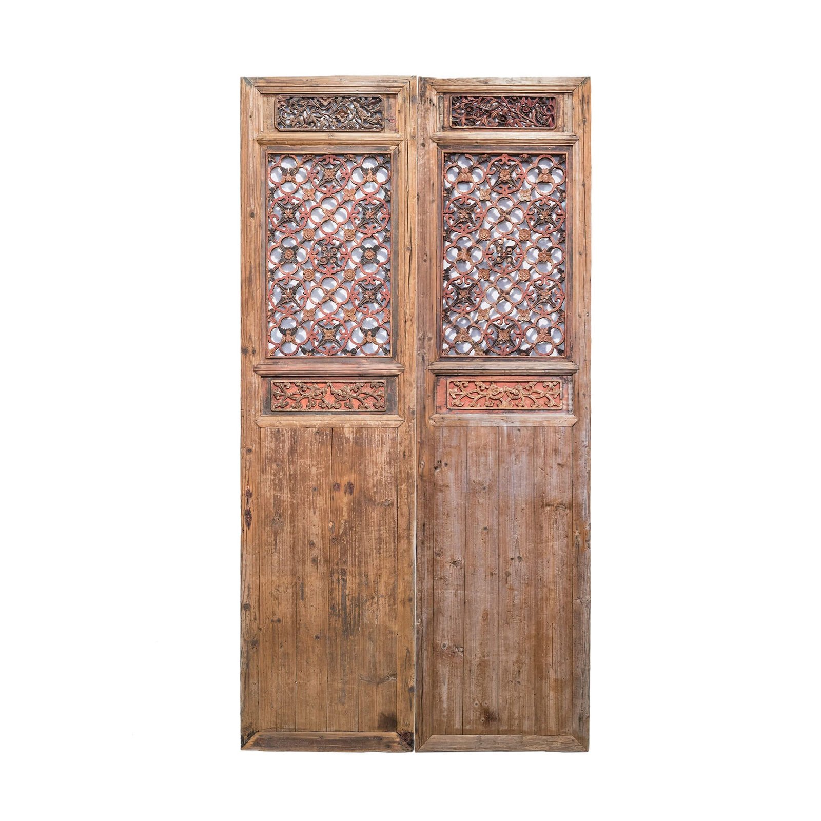 Late 19th Century Door Panels With Latticework And Carvings Just Anthony