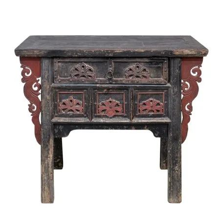 Early 19th Century Carved Coffer Table from Shanxi, China