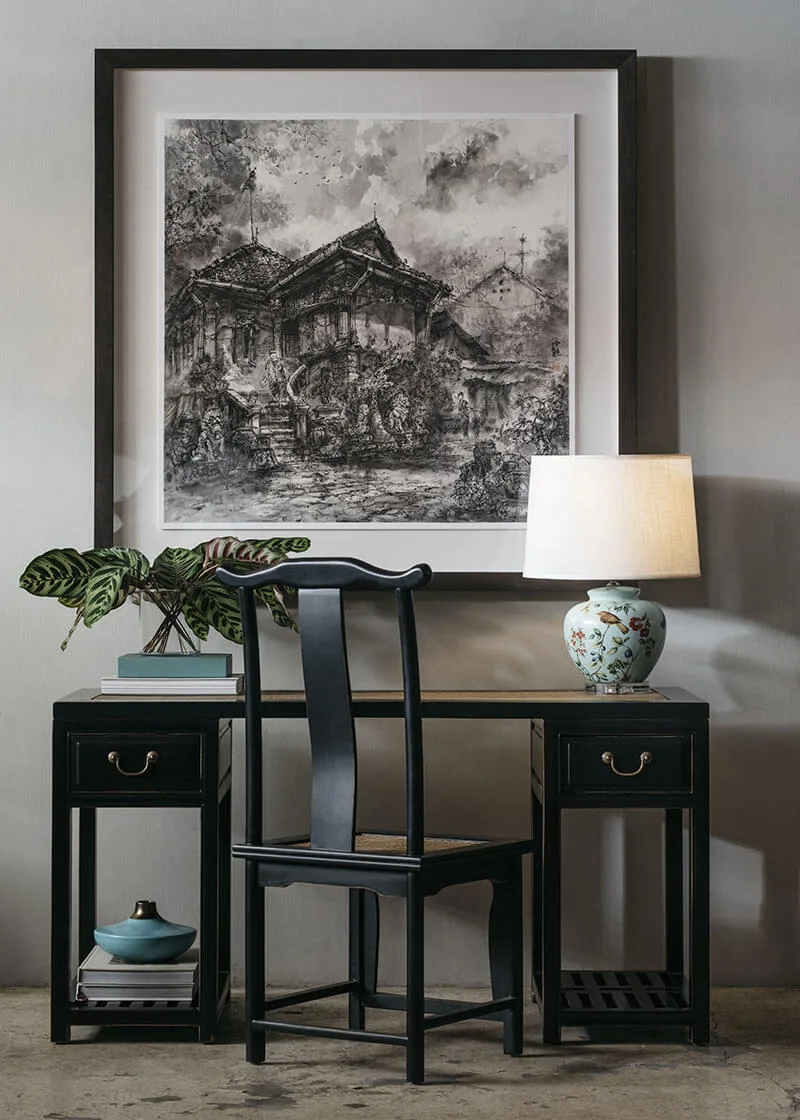 Chinese furniture desk and chair