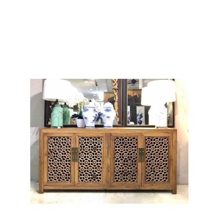 Chinese furniture lattice door sideboard