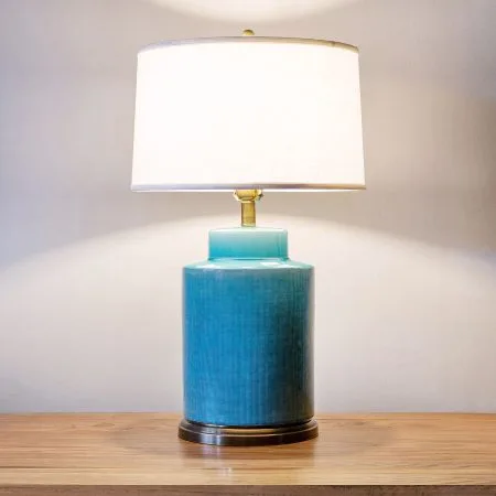 Ceramic oriental table lamp