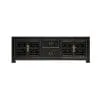 Chinese furniture black tv console with lattice doors
