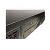 Chinese furniture black tv console with lattice doors