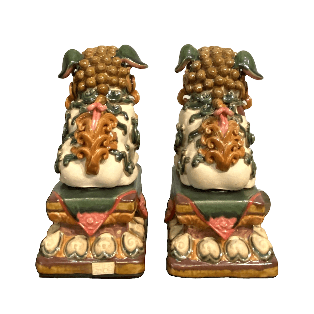 Chinese Chinese home decor Colour ceramic lions decor