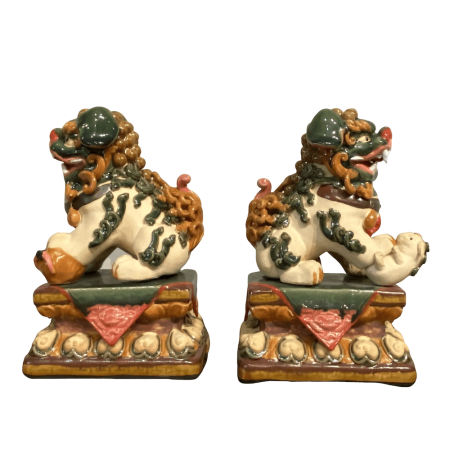 Chinese home decor Colour ceramic lions