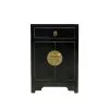 Black chinese bedside cabinet