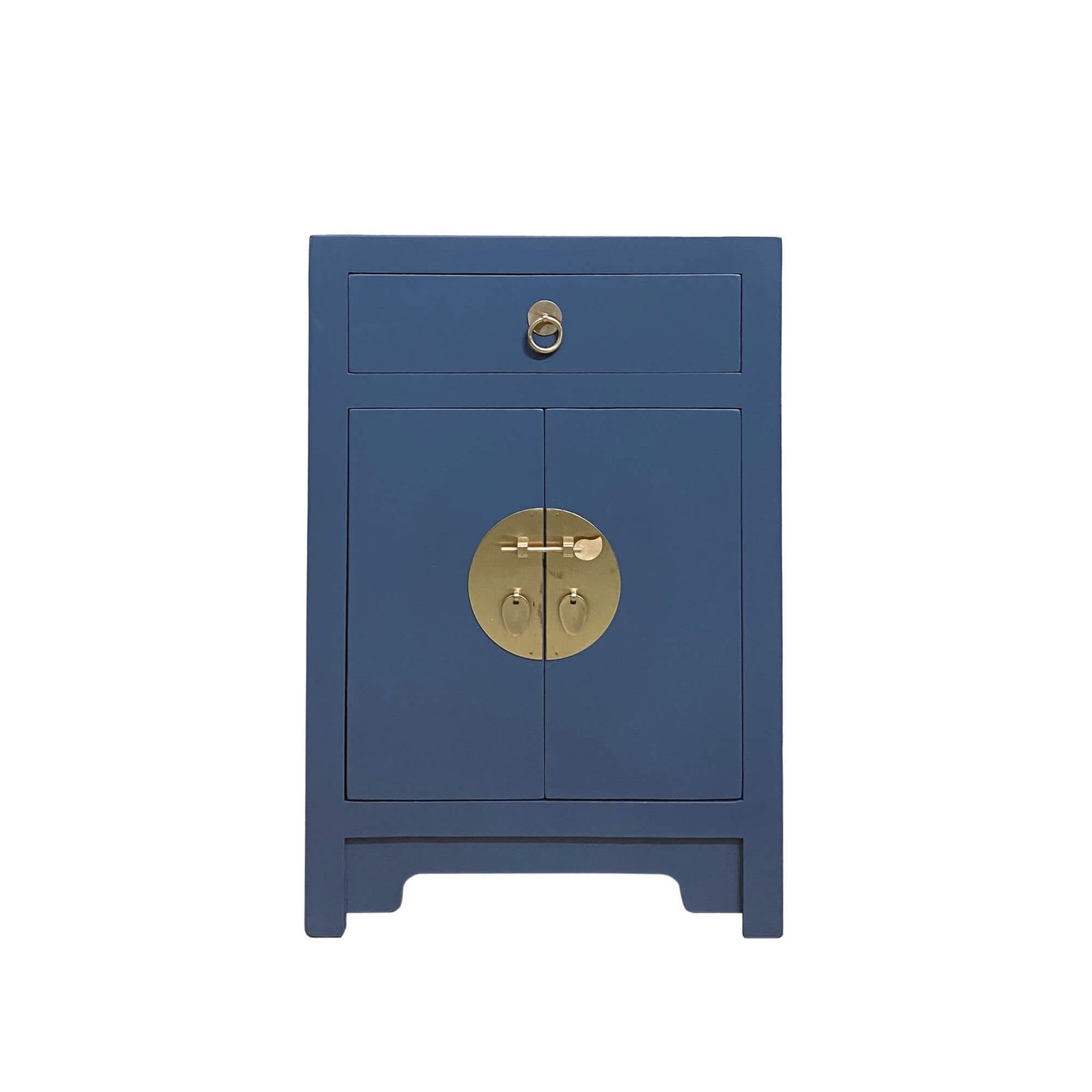 Midnight blue chinese bedside cabinet