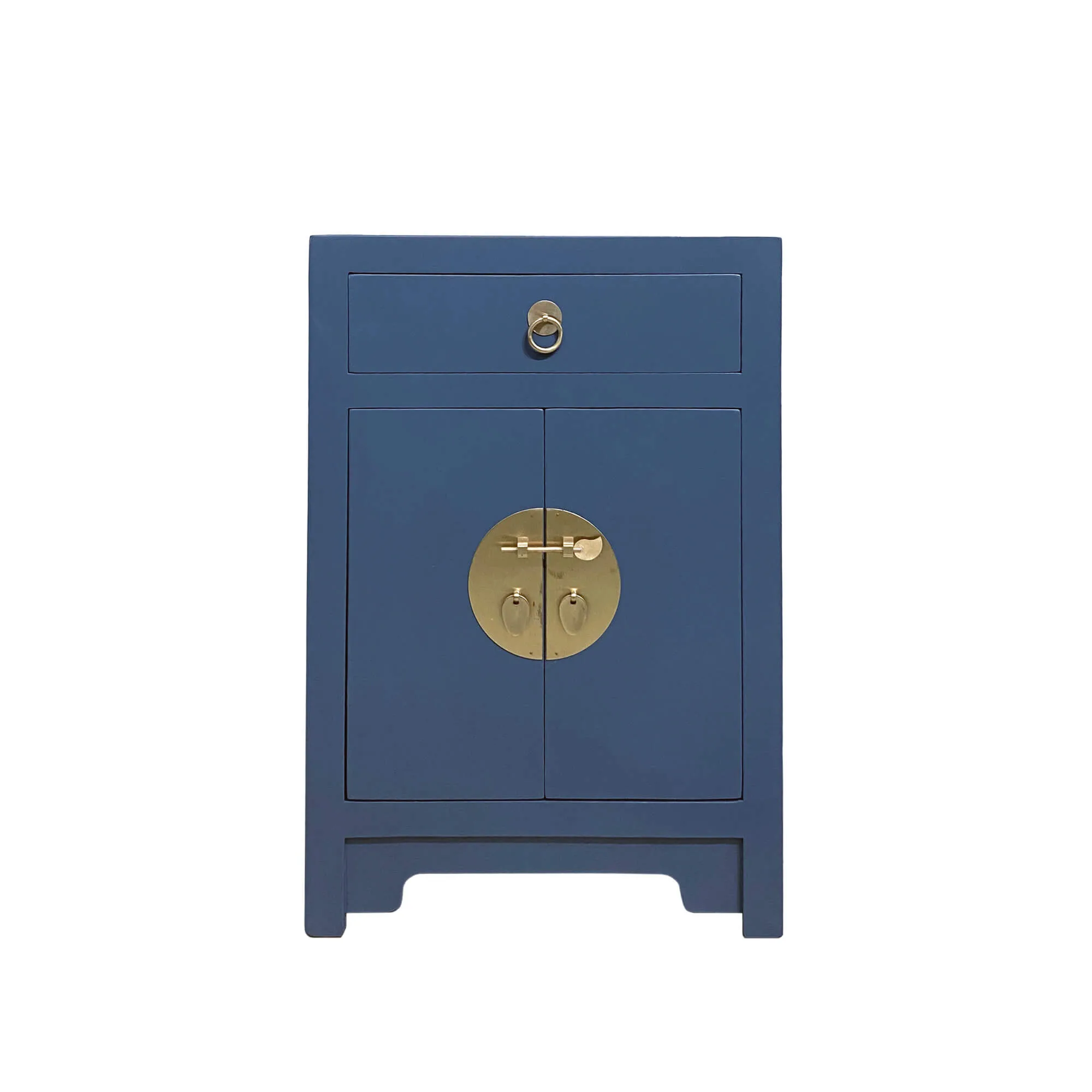 Midnight blue chinese bedside cabinet