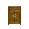 Elm dark brown chinese bedside cabinet