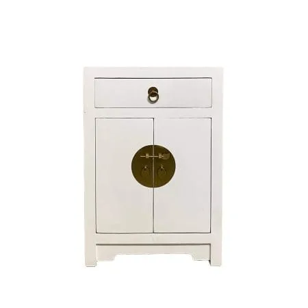 White chinese bedside cabinet