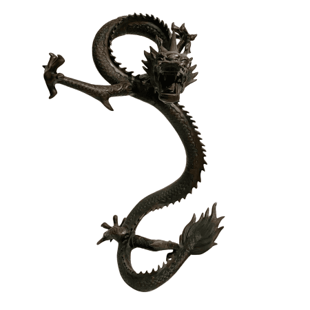 Brass dragon statue
