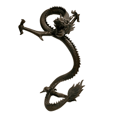 Brass dragon statue