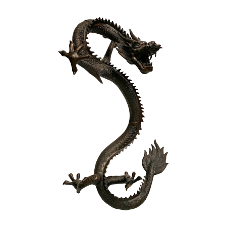 Brass dragon statue