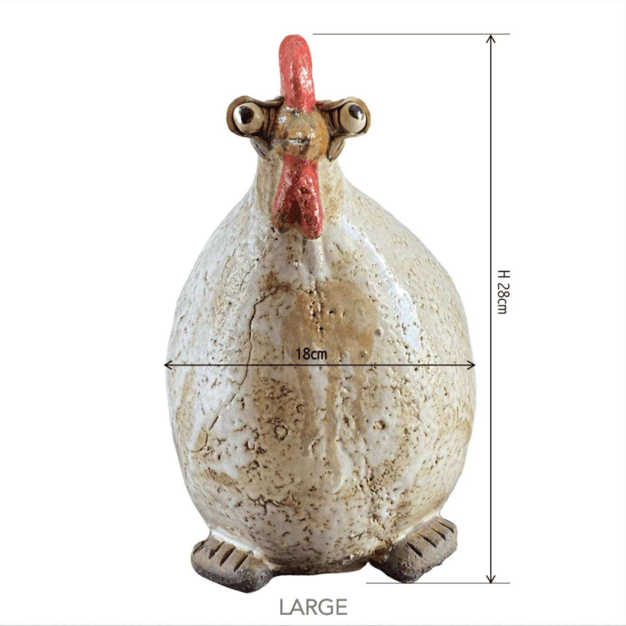 Ceramic chicken figurine
