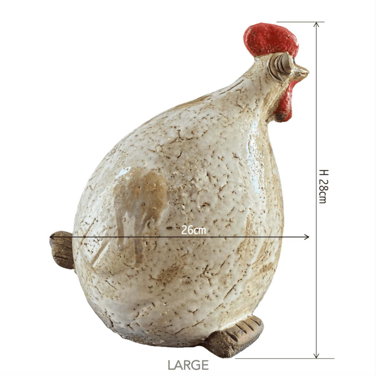 Ceramic chicken figurine