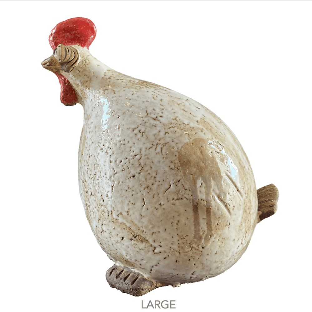 Ceramic chicken figurine