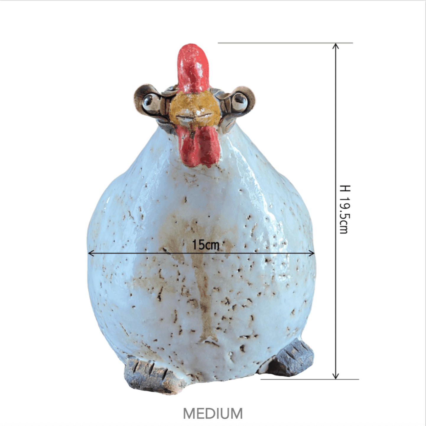 Ceramic chicken figurine