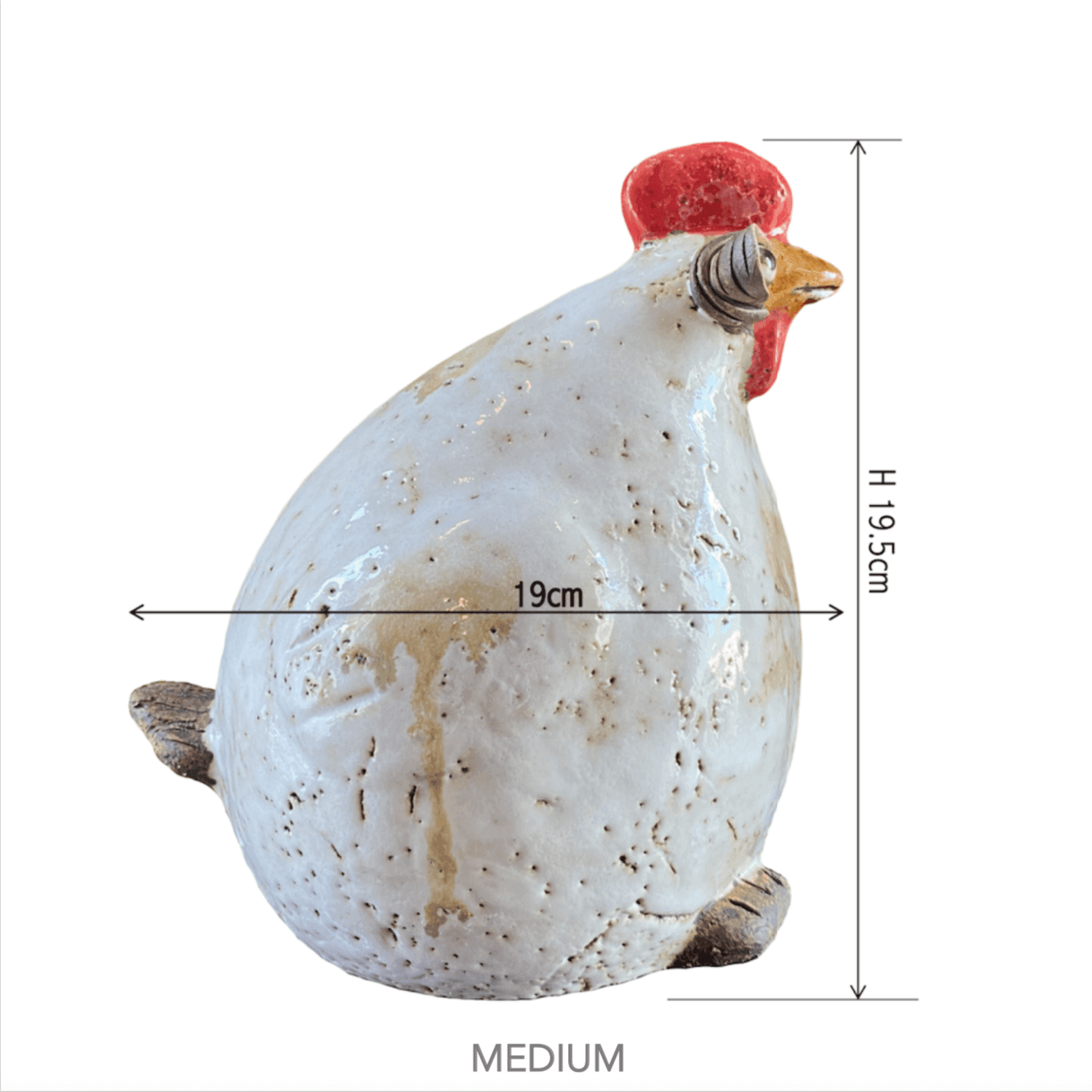 Ceramic chicken figurine