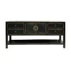 N-1848 black small low console Chinese furniture small low console