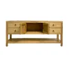 N-1848 raw small low console with doors open Chinese furniture small low console