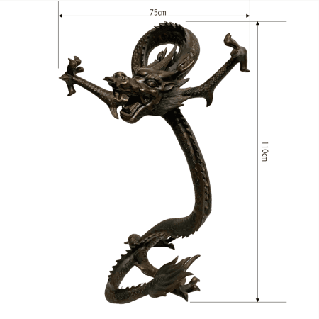 Brass dragon statue