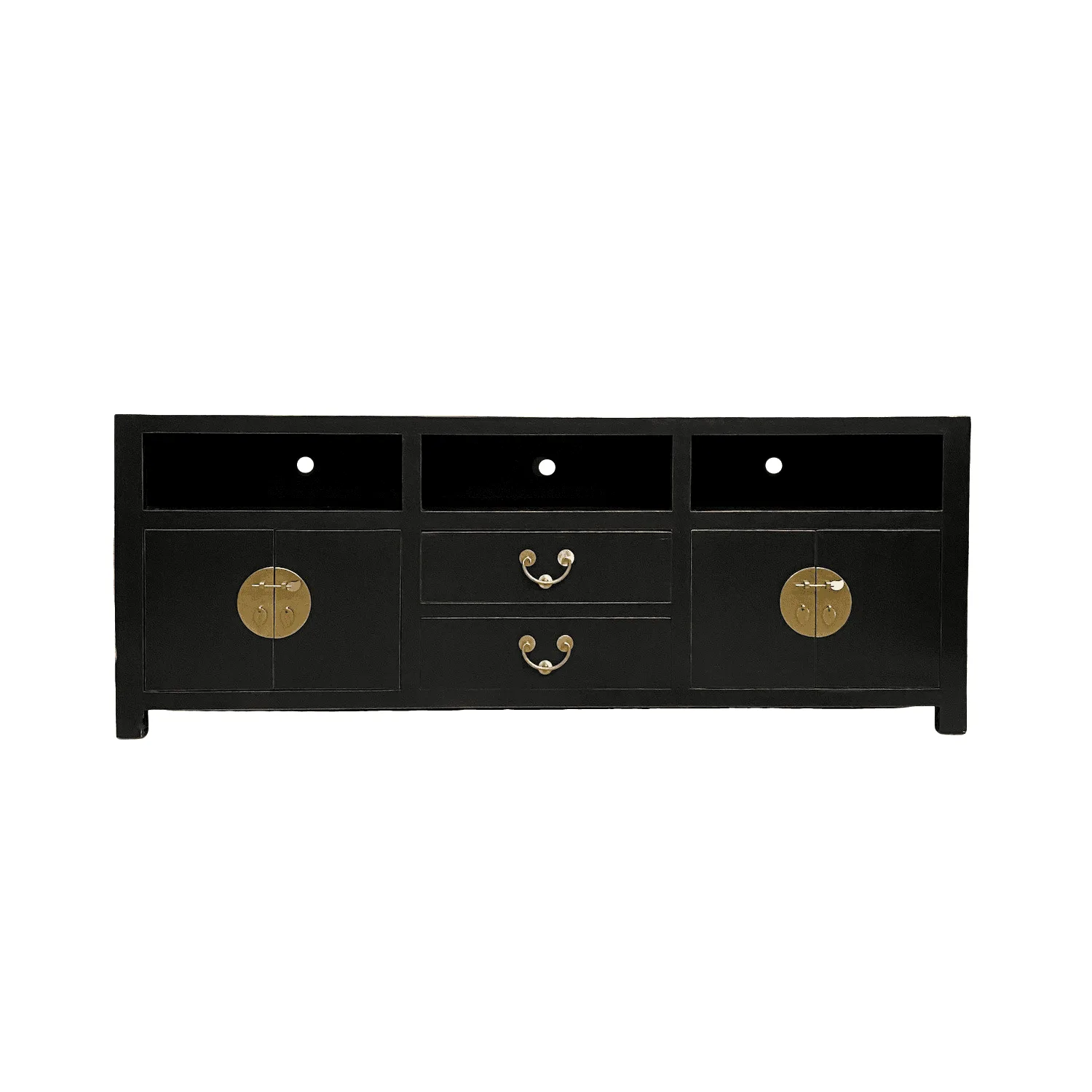 Wooden TV Console with 3 Open Shelves - Image 7