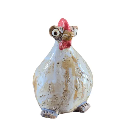 Ceramic chicken figurine