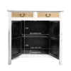 Chinese furniture rattan and white medium cabinet