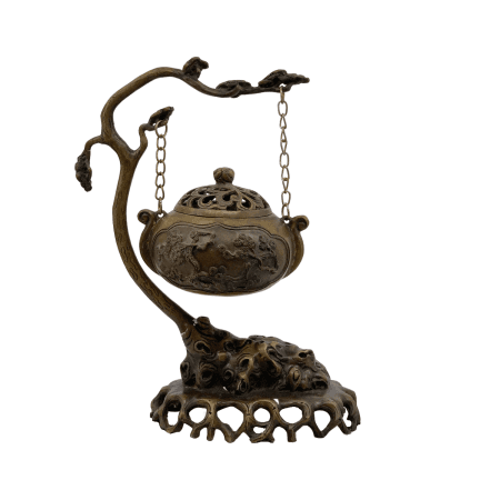 Brass hanging incense burner