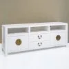 Wooden TV Console with 3 Open Shelves - Thumbnail Image 10