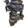 Large Brass incense burner with dragons and lions