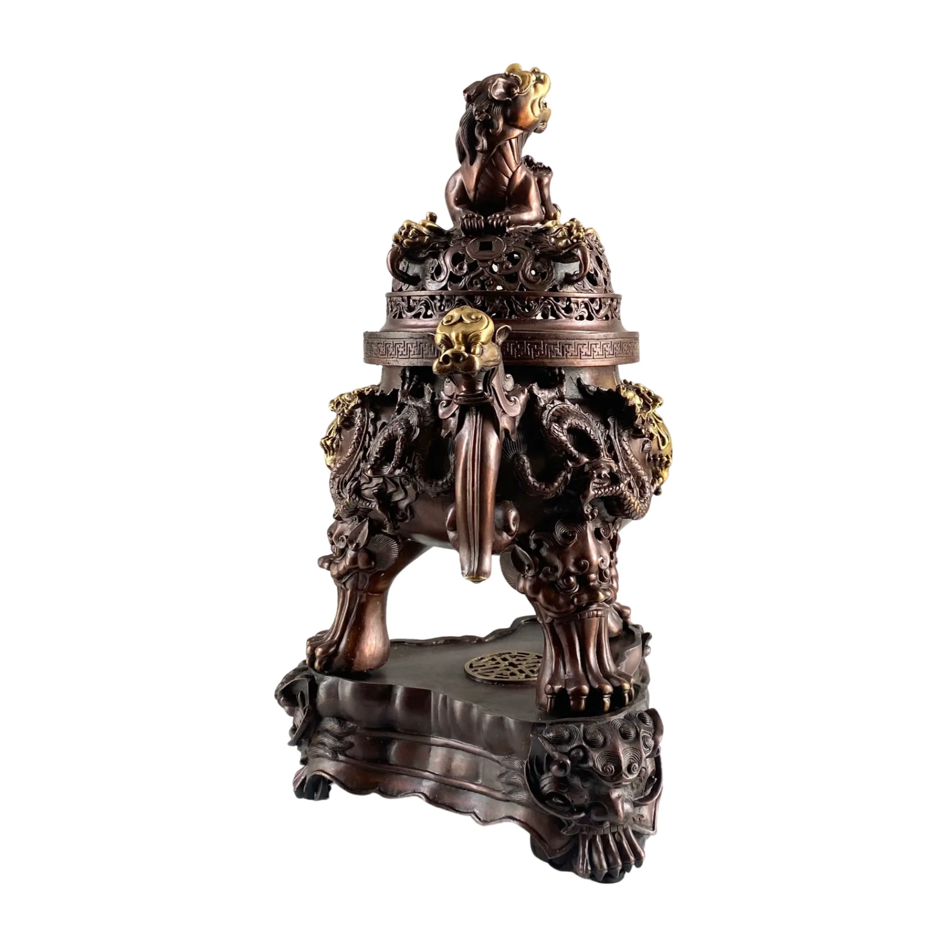 Chinese brass incense burner