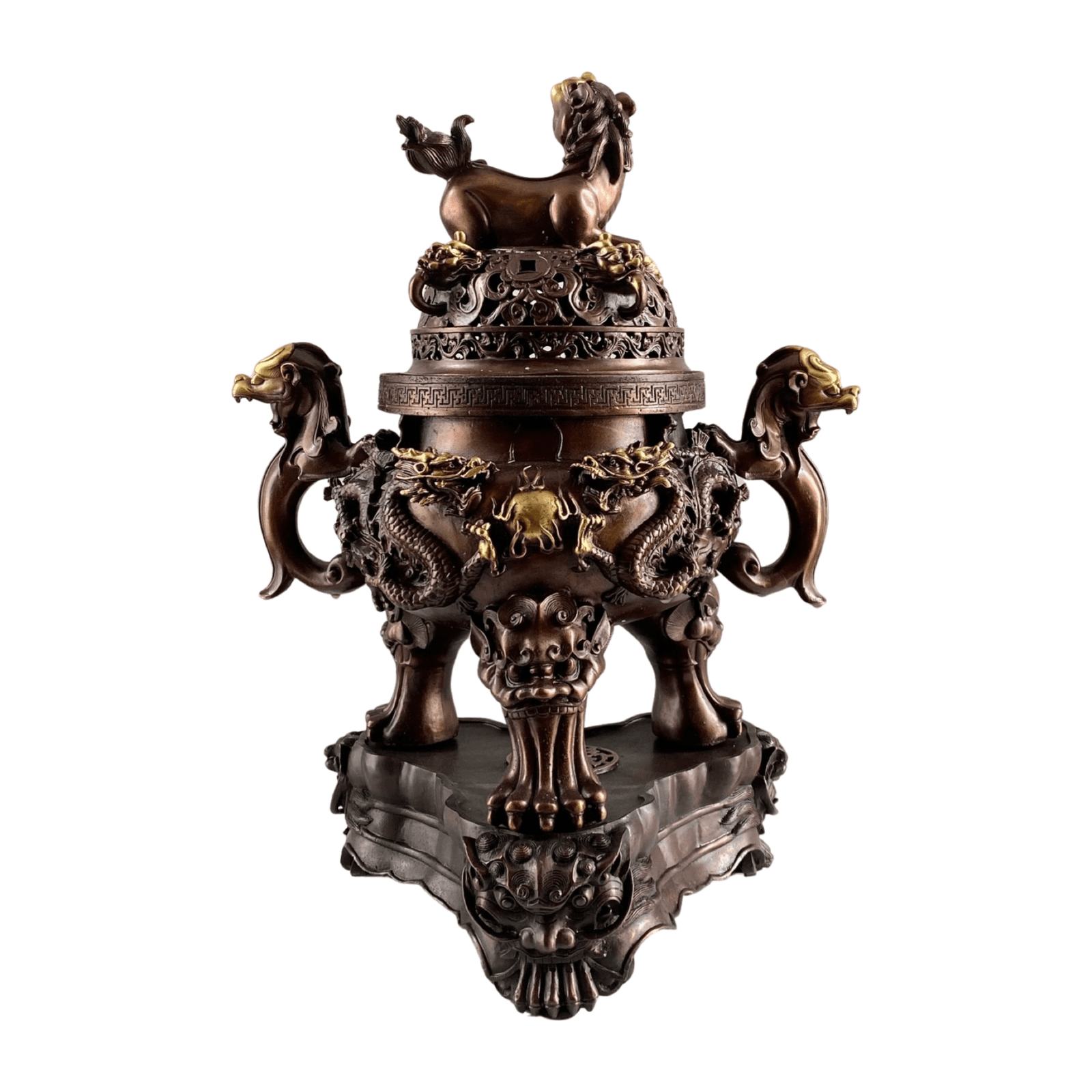 Chinese brass incense burner