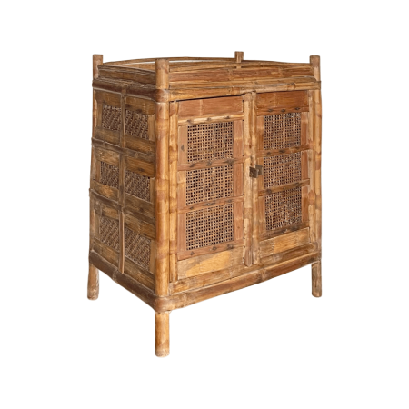 Vintage bamboo chinese cabinet